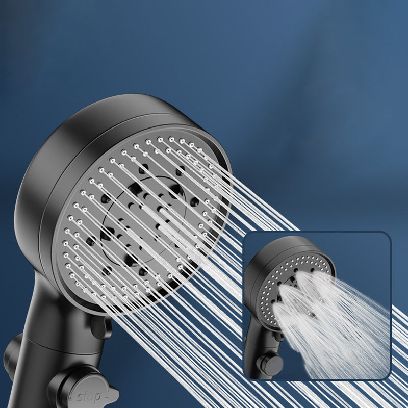 Bathroom Shower Head 5-Stream Round Hand Shower Holder Wall Mount Shower Head
