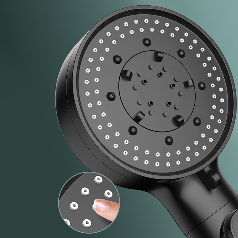 Bathroom Shower Head 5-Stream Round Hand Shower Holder Wall Mount Shower Head