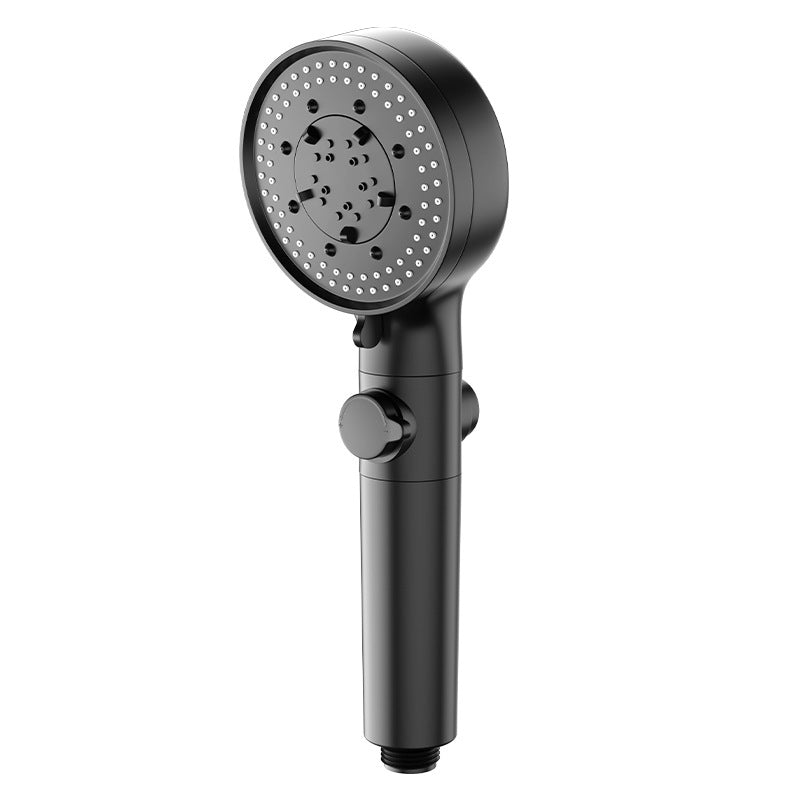 Bathroom Shower Head 5-Stream Round Hand Shower Holder Wall Mount Shower Head