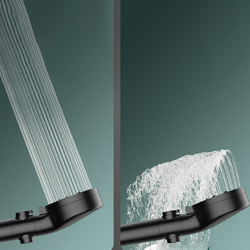 Bathroom Shower Head 5-Stream Round Hand Shower Holder Wall Mount Shower Head