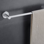 Silver Modern Bathroom Accessory Set with Bath Shelf/Towel Rack & Bathrobe Hook