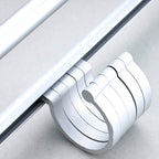 Silver Modern Bathroom Accessory Set with Bath Shelf/Towel Rack & Bathrobe Hook