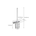 Silver Modern Bathroom Accessory Set with Bath Shelf/Towel Rack & Bathrobe Hook
