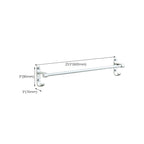 Silver Modern Bathroom Accessory Set with Bath Shelf/Towel Rack & Bathrobe Hook