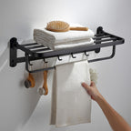 Modern Bathroom Accessory Set Bath Shelf Towel Holder Matte Black Bath Hardware Set