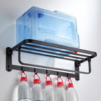 Modern Bathroom Accessory Set Bath Shelf Towel Holder Matte Black Bath Hardware Set