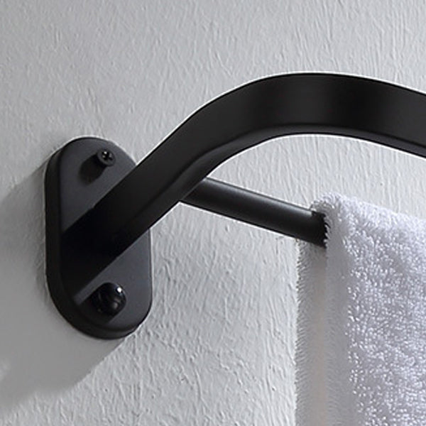 Modern Bathroom Accessory Set Bath Shelf Towel Holder Matte Black Bath Hardware Set