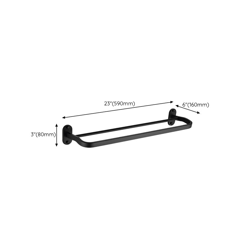 Modern Bathroom Accessory Set Bath Shelf Towel Holder Matte Black Bath Hardware Set