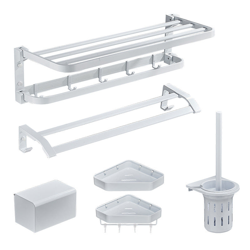 Modern Bathroom Accessory Set Towel Bar Bathroom Shelf White Bathroom Accessory Set
