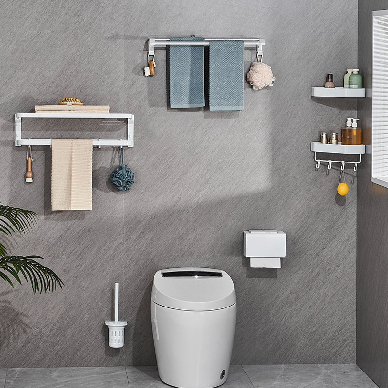 Modern Bathroom Accessory Set Towel Bar Bathroom Shelf White Bathroom Accessory Set
