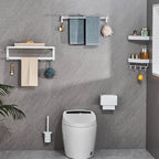 Modern Bathroom Accessory Set Towel Bar Bathroom Shelf White Bathroom Accessory Set