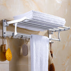Silver Contemporary Bathroom Hardware Set Stainless Steel Aluminum Bathroom Set