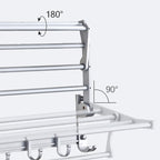 Silver Contemporary Bathroom Hardware Set Stainless Steel Aluminum Bathroom Set