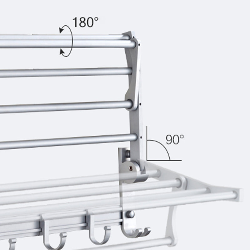 Silver Contemporary Bathroom Hardware Set Stainless Steel Aluminum Bathroom Set