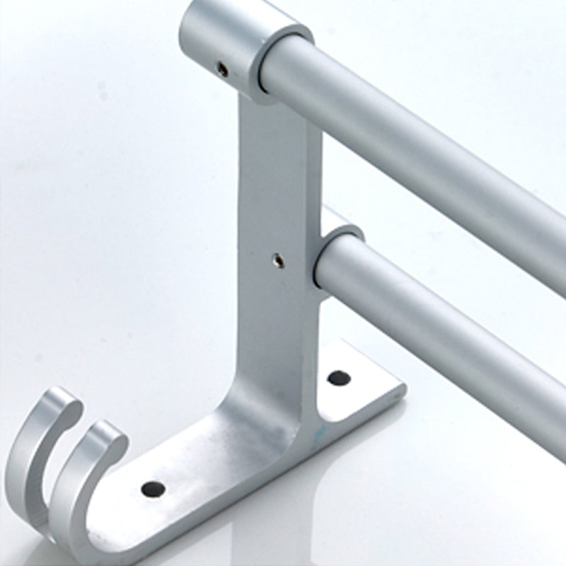 Silver Contemporary Bathroom Hardware Set Stainless Steel Aluminum Bathroom Set