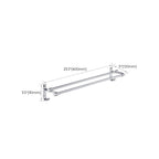 Silver Contemporary Bathroom Hardware Set Stainless Steel Aluminum Bathroom Set