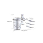 Silver Contemporary Bathroom Hardware Set Stainless Steel Aluminum Bathroom Set