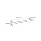 Silver Contemporary Bathroom Hardware Set Stainless Steel Aluminum Bathroom Set