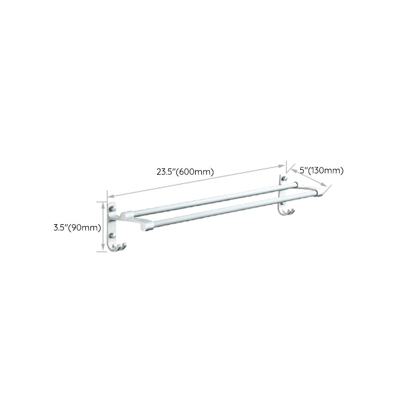 Silver Contemporary Bathroom Hardware Set Stainless Steel Aluminum Bathroom Set