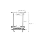 Silver Contemporary Bathroom Hardware Set Stainless Steel Aluminum Bathroom Set