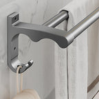 Modern Metal Bath Accessory Set Polished Silver Bath Shelf/Paper Holder/Towel Hook