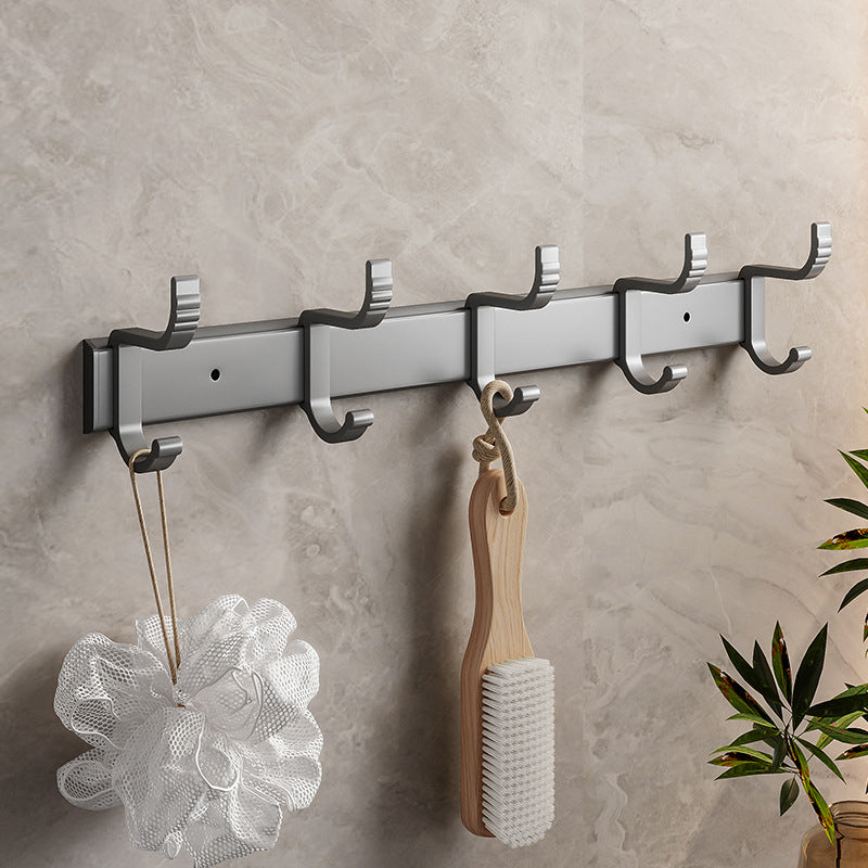 Modern Metal Bath Accessory Set Polished Silver Bath Shelf/Paper Holder/Towel Hook