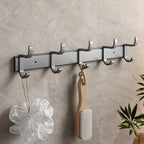 Modern Metal Bath Accessory Set Polished Silver Bath Shelf/Paper Holder/Towel Hook