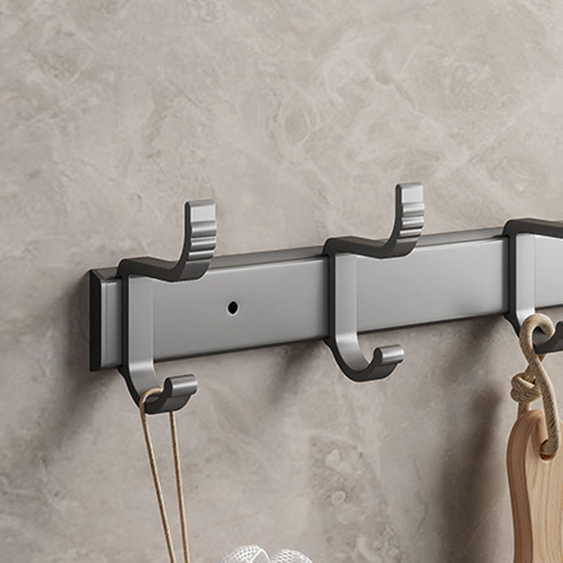 Modern Metal Bath Accessory Set Polished Silver Bath Shelf/Paper Holder/Towel Hook