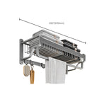 Modern Metal Bath Accessory Set Polished Silver Bath Shelf/Paper Holder/Towel Hook