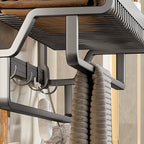 Aluminum modern bathroom accessories set polished gray bathroom shelf/paper holder/robe hook