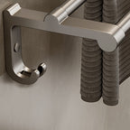 Aluminum modern bathroom accessories set polished gray bathroom shelf/paper holder/robe hook