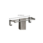 Aluminum modern bathroom accessories set polished gray bathroom shelf/paper holder/robe hook