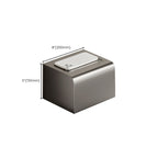 Aluminum modern bathroom accessories set polished gray bathroom shelf/paper holder/robe hook