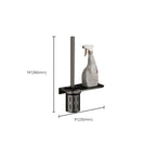 Aluminum modern bathroom accessories set polished gray bathroom shelf/paper holder/robe hook