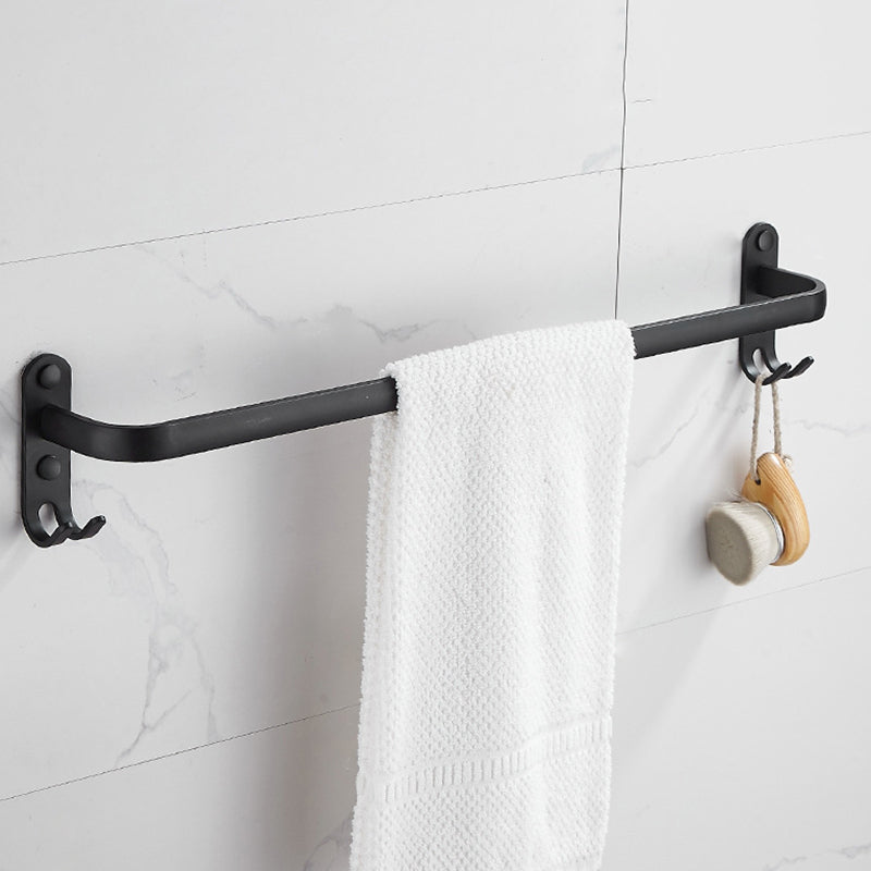 Modern black aluminum bathroom accessory set towel bar bathroom fittings