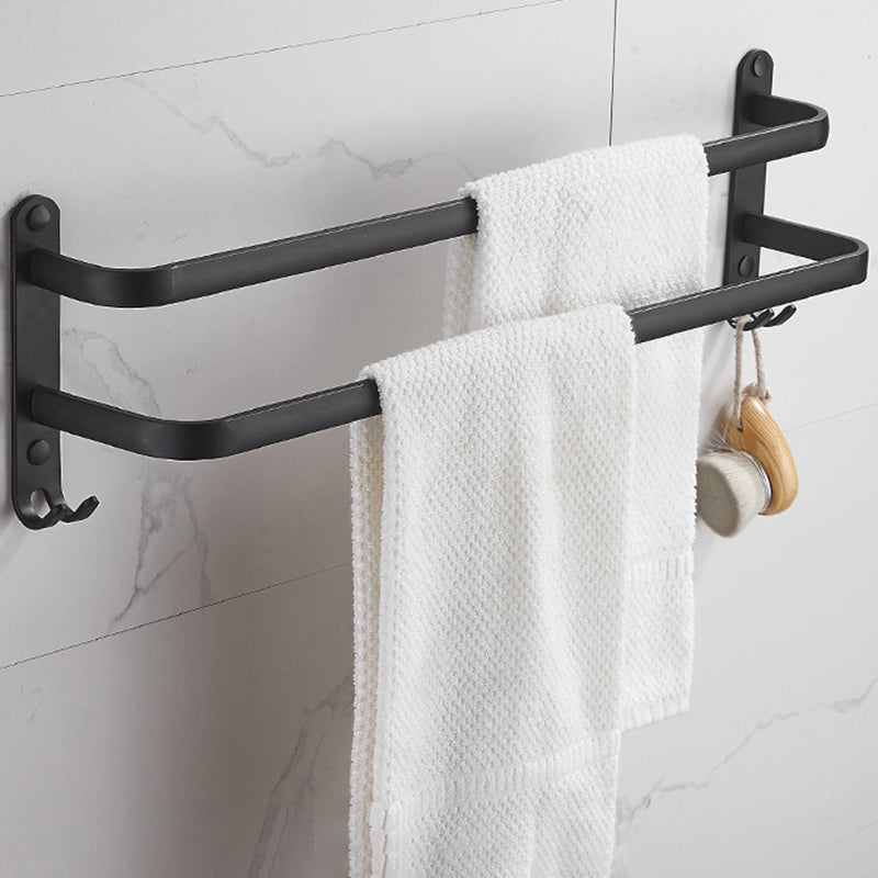 Modern black aluminum bathroom accessory set towel bar bathroom fittings