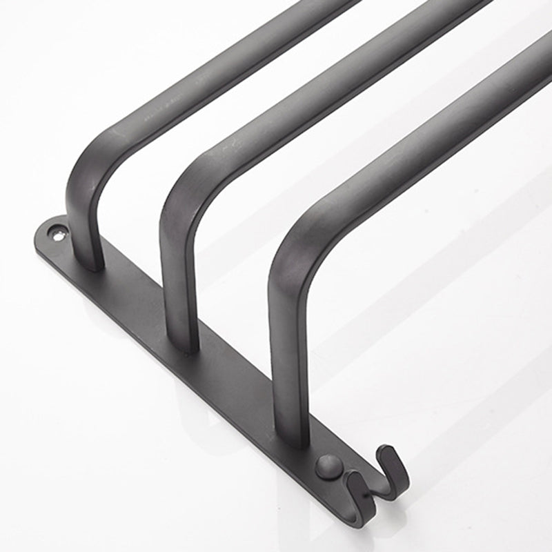 Modern black aluminum bathroom accessory set towel bar bathroom fittings