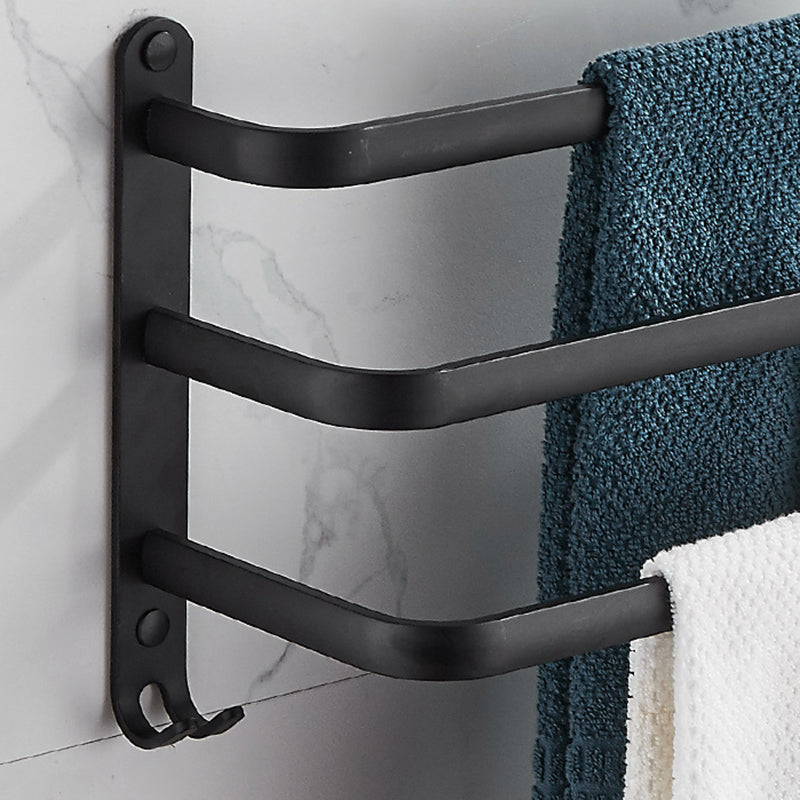 Modern black aluminum bathroom accessory set towel bar bathroom fittings