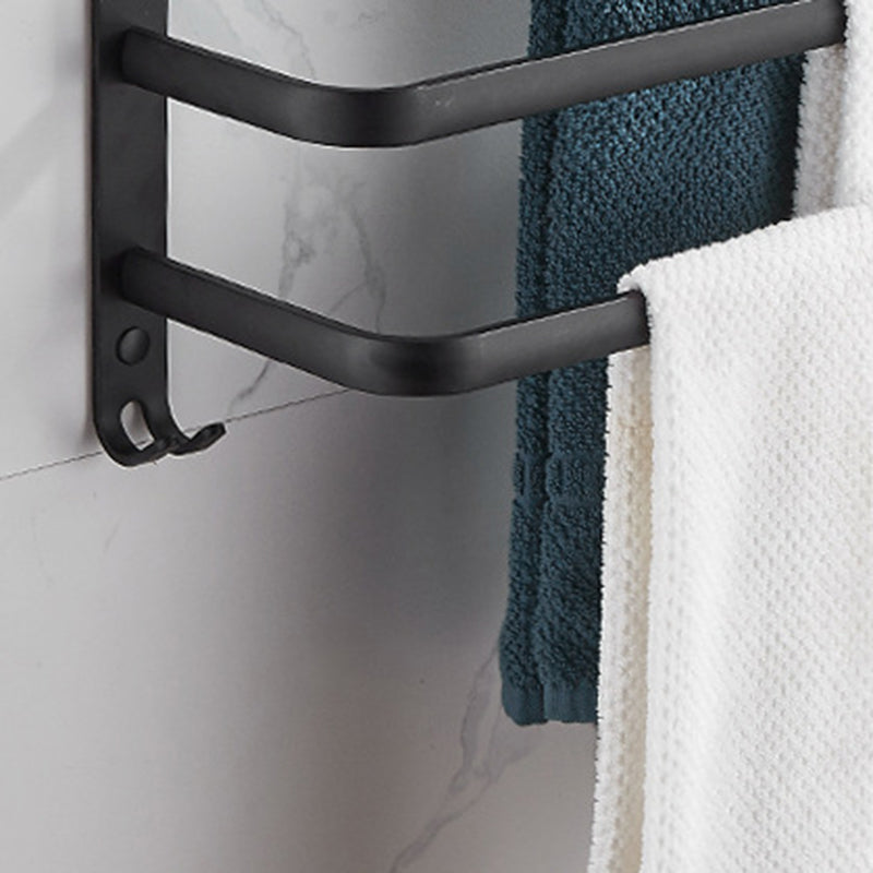 Modern black aluminum bathroom accessory set towel bar bathroom fittings