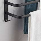 Modern black aluminum bathroom accessory set towel bar bathroom fittings