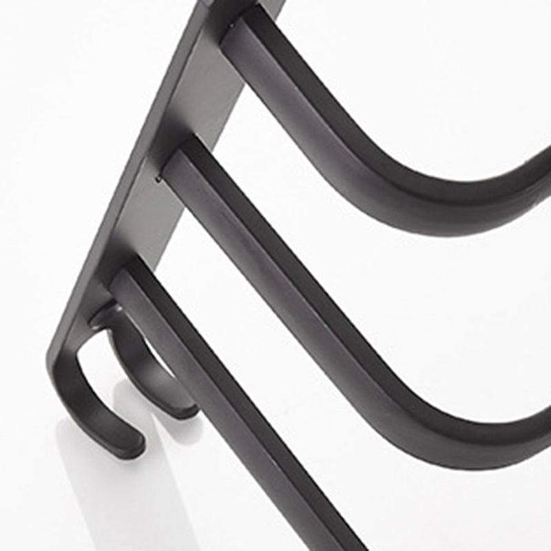 Modern black aluminum bathroom accessory set towel bar bathroom fittings