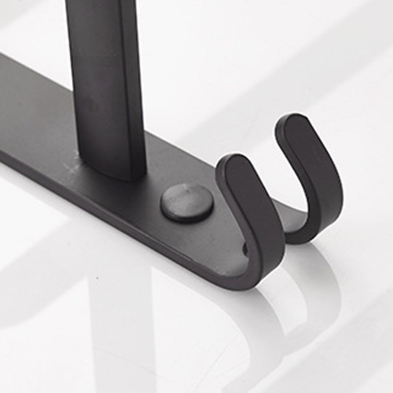 Modern black aluminum bathroom accessory set towel bar bathroom fittings