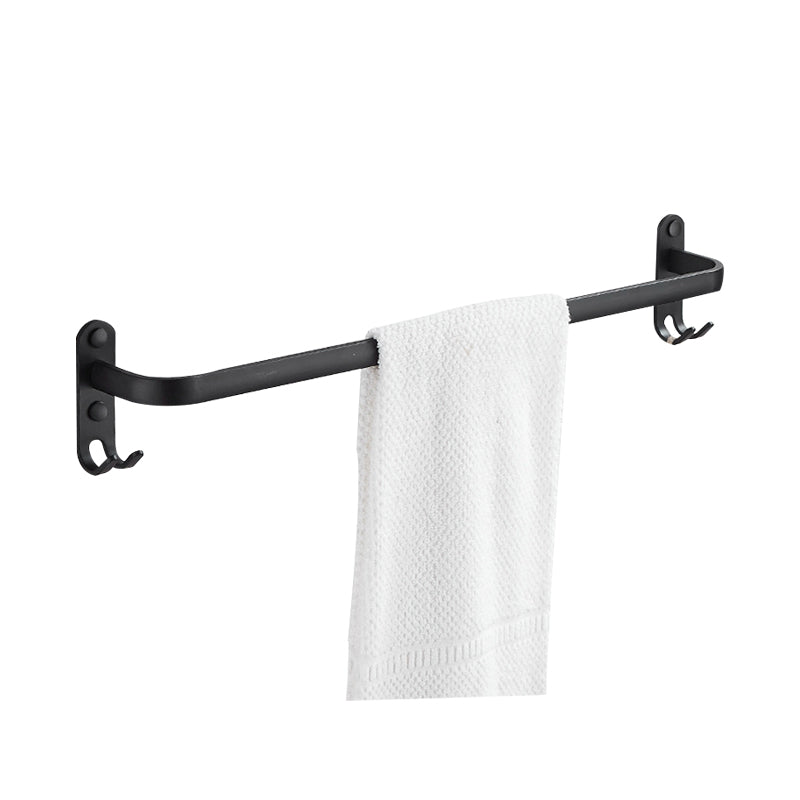 Modern black aluminum bathroom accessory set towel bar bathroom fittings