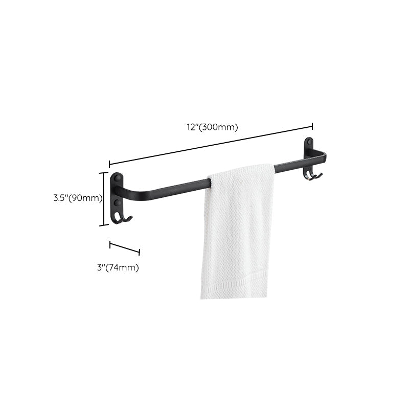 Modern black aluminum bathroom accessory set towel bar bathroom fittings