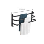 Modern black aluminum bathroom accessory set towel bar bathroom fittings