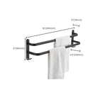 Modern black aluminum bathroom accessory set towel bar bathroom fittings