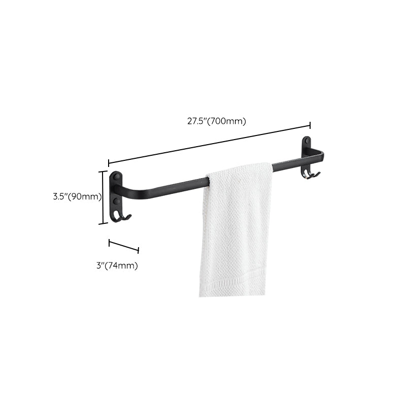 Modern black aluminum bathroom accessory set towel bar bathroom fittings