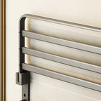 Contemporary Bathroom Accessory Set Gray Aluminum Bathroom Shelf/Towel Rack/Bathtub Hook