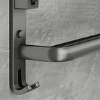 Contemporary Bathroom Accessory Set Gray Aluminum Bathroom Shelf/Towel Rack/Bathtub Hook