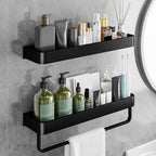 Contemporary Bathroom Accessories Hardware Set Aluminum Bathroom Shelf